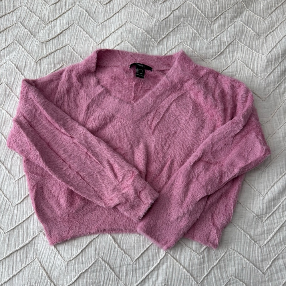 Pink Fuzzy Sweater